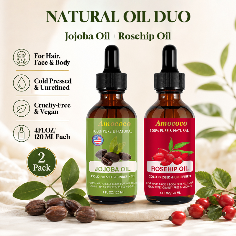 Cold Pressed Rose Hip - Amococo 2 pezzi Olio di Jojoba