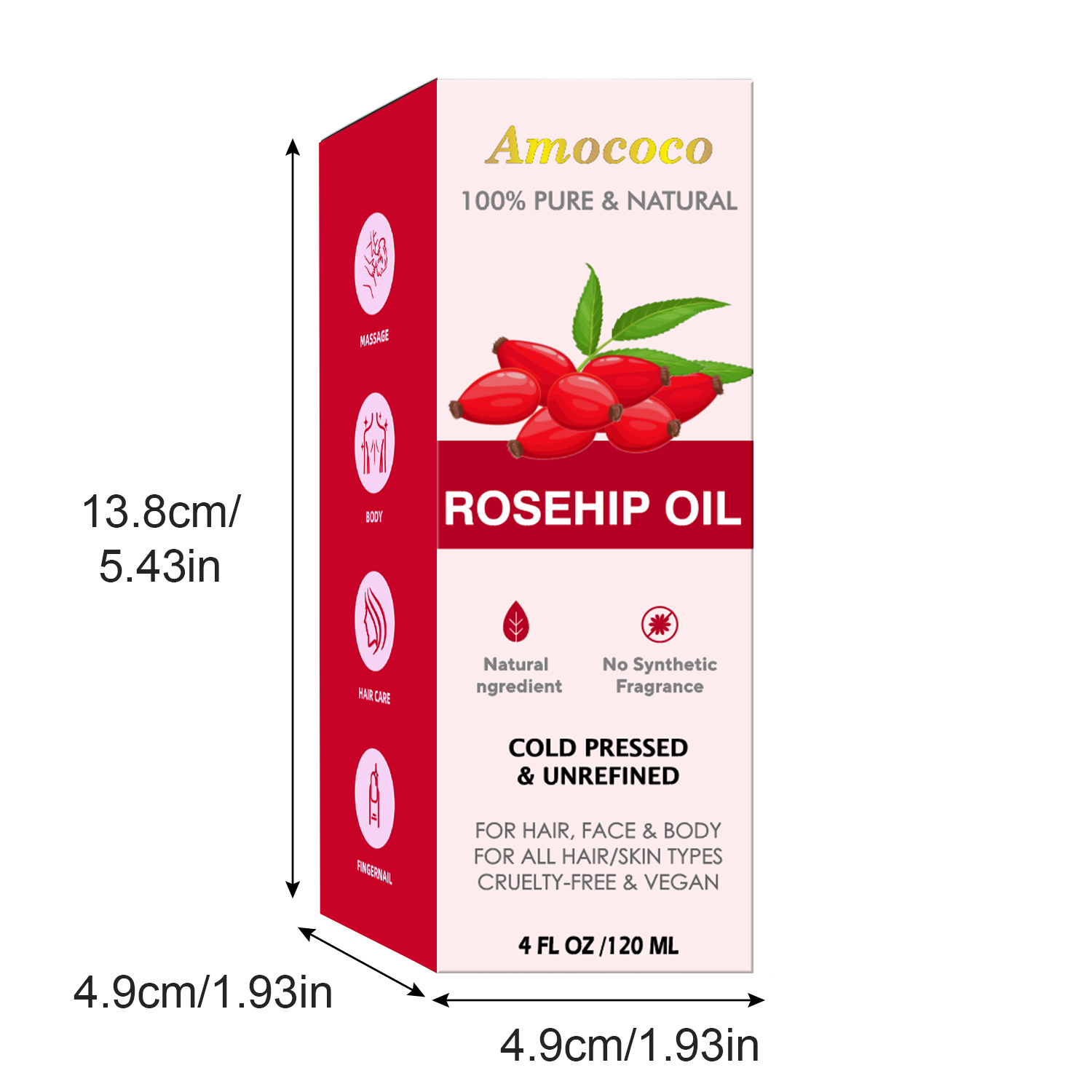 Amococo 2 pezzi Olio di Jojoba - Cold Pressed Rose Hip recensione e prezzo